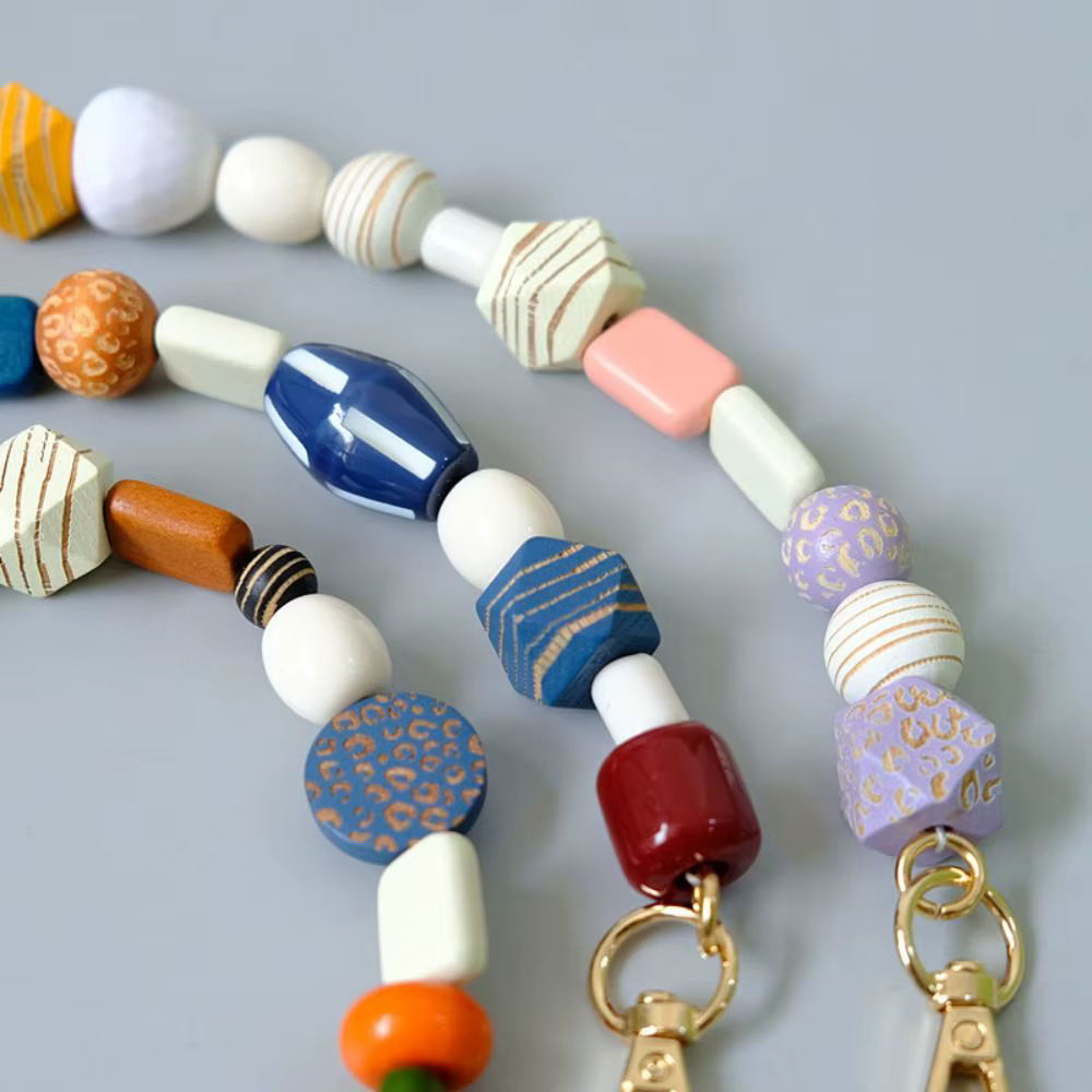 Cadena Extensión con Cuentas para Bolso Retro – Correa Ajustable - imagen 2