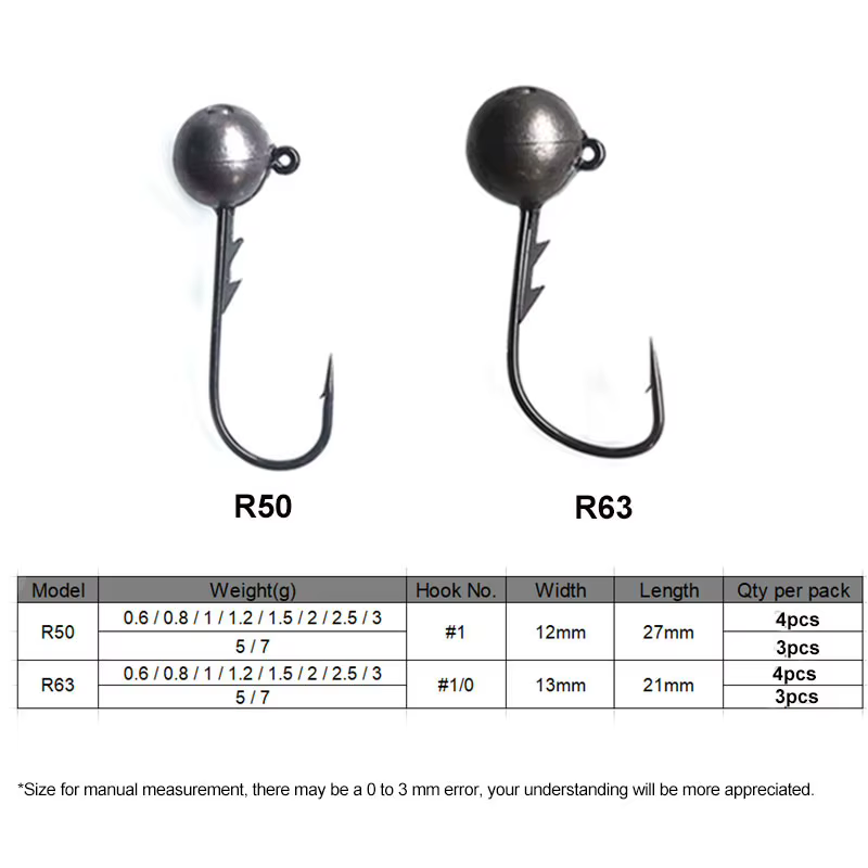 Water Sniper Jig Head tungsteno – Cabezas redondas para lubina - imagen 3