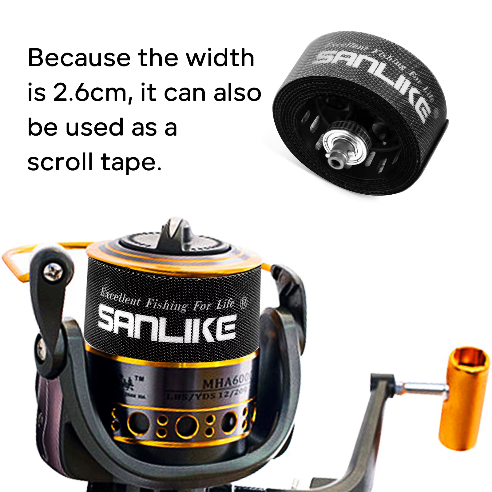 Correa SANLIKE para bobina de pesca con corte libre y cableado - imagen 3
