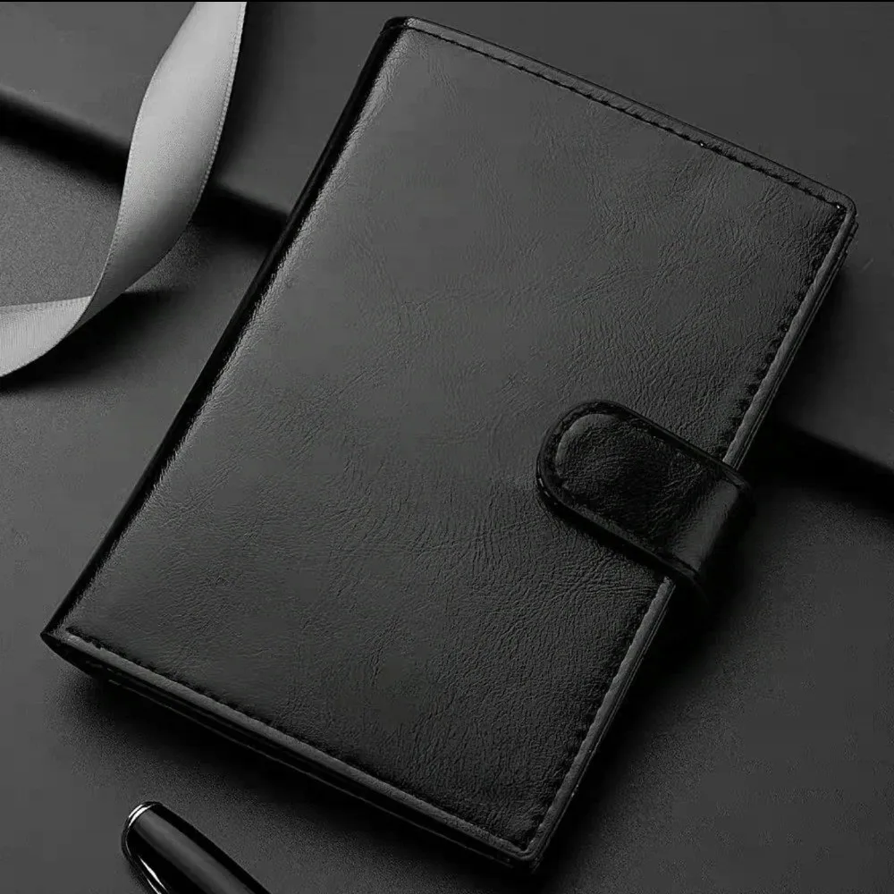 Cartera de cuero con bloqueo RFID y cremallera para pasaporte - imagen 2
