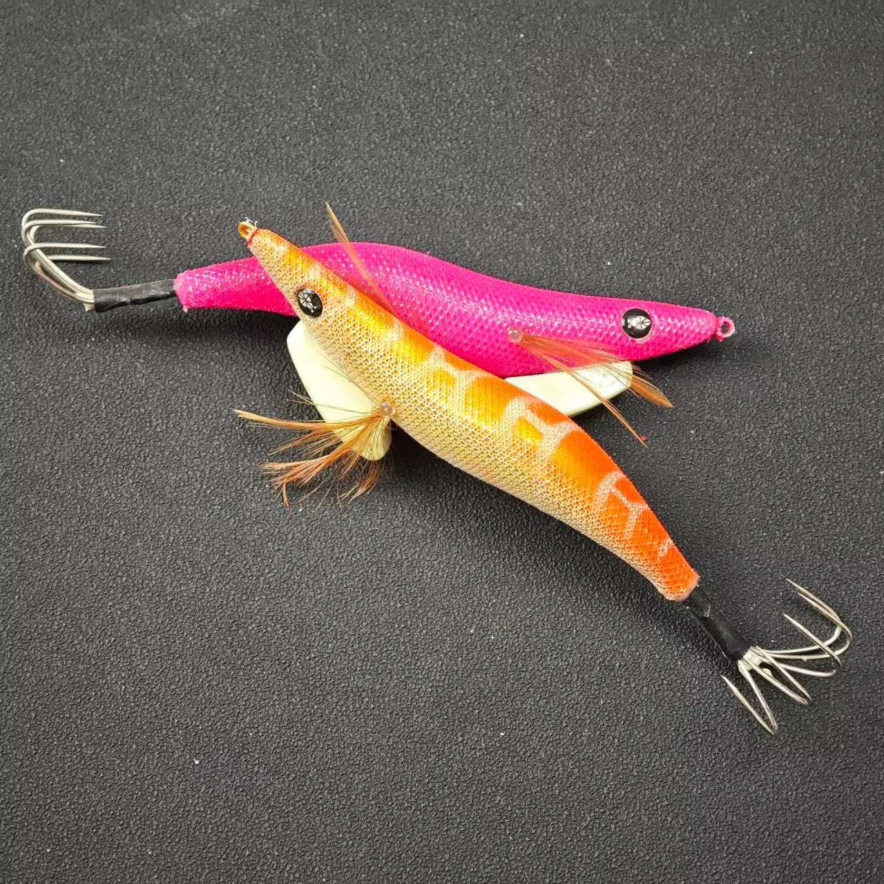 Señuelos camarón madera luminosos 14 cm para pesca en agua salada - imagen 4