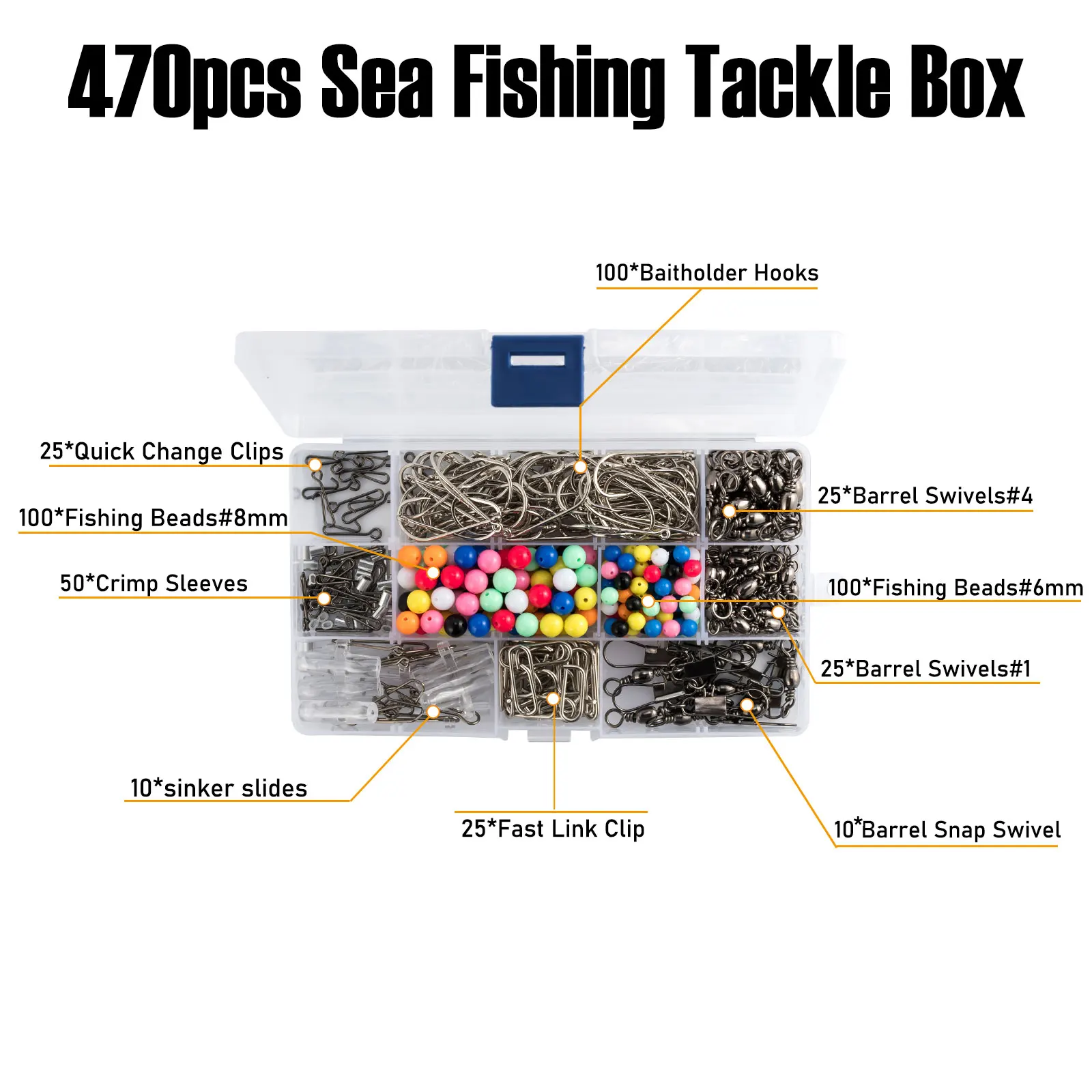 Kit pesca surf completo: aparejo con anzuelos y emerillones - imagen 3
