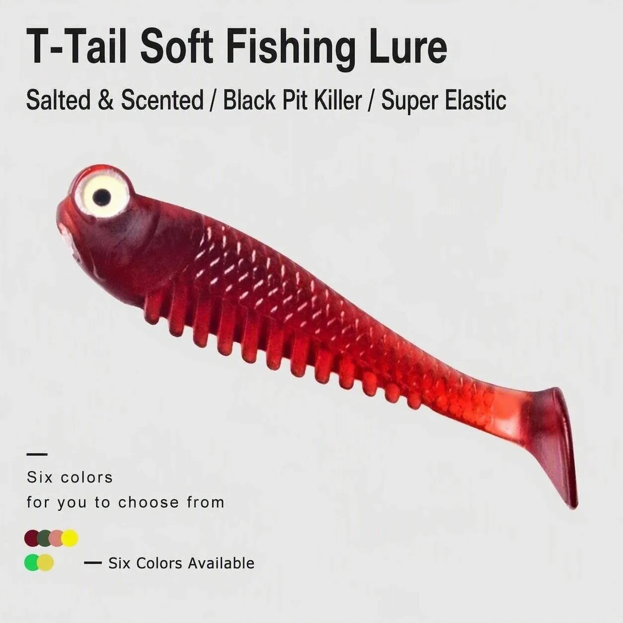 Señuelos vinilo luminosos de silicona suave para pesca artificial - imagen 4