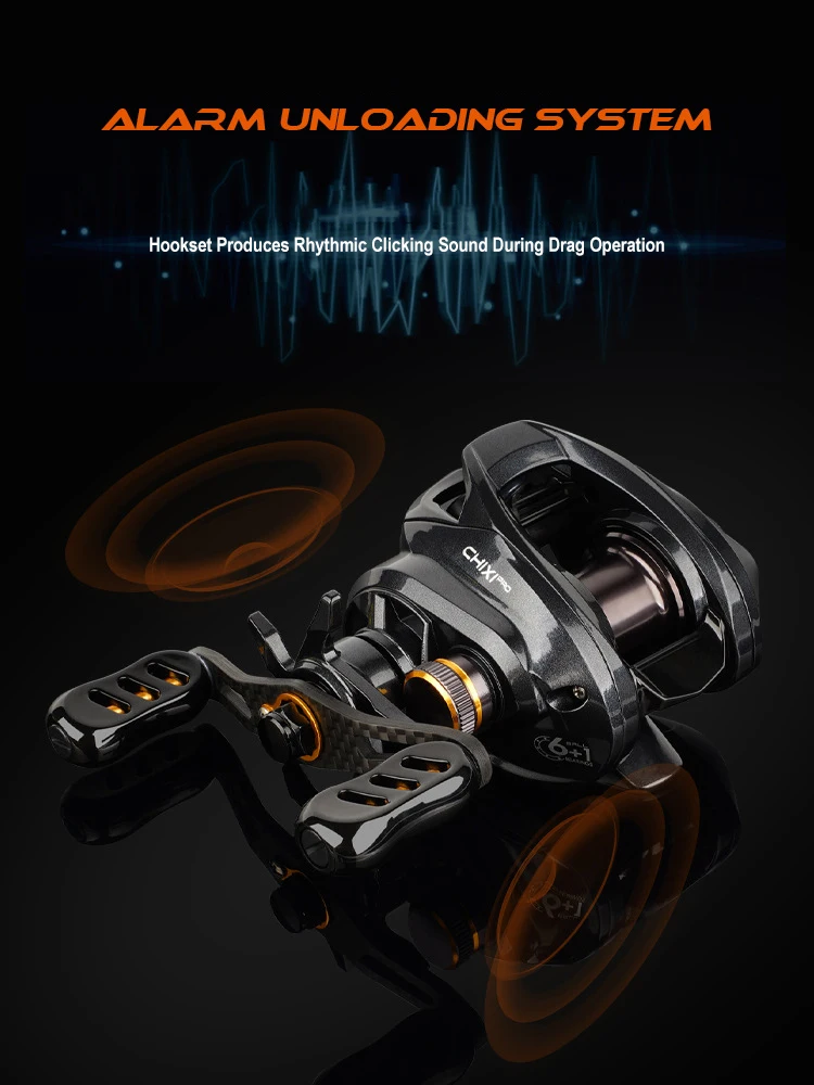 Carrete Baitcaster micro FeatherLight trucha carbono – freno magnético - imagen 4