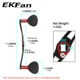 Manivela de carrete EKFan para baitcasting con doble perilla aluminio