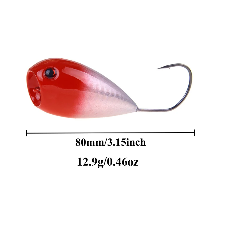 Popper CrankFish 8cm – Cebo duro flotante con anzuelo simple - imagen 3