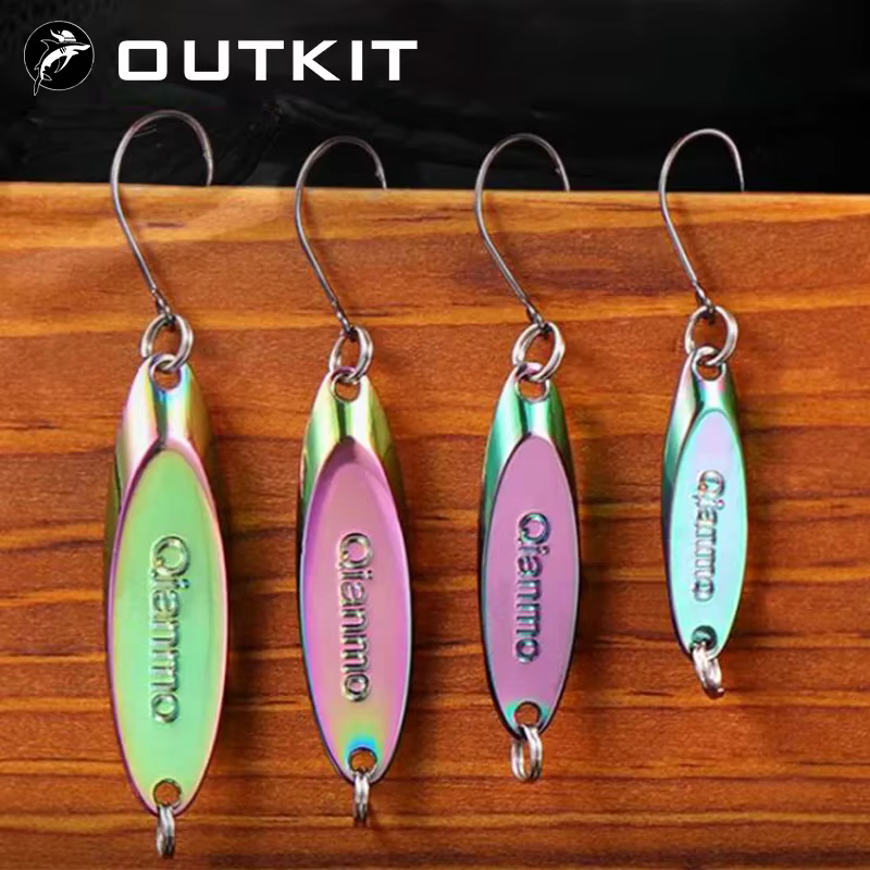Cucharas de pesca metálicas para trucha y hielo – Acción Spinnerbait