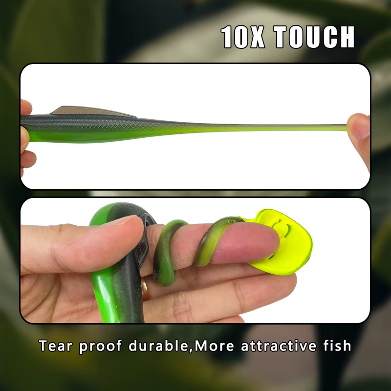 Swimbait de silicona con cola en T – Señuelo para agua dulce y salada - imagen 3