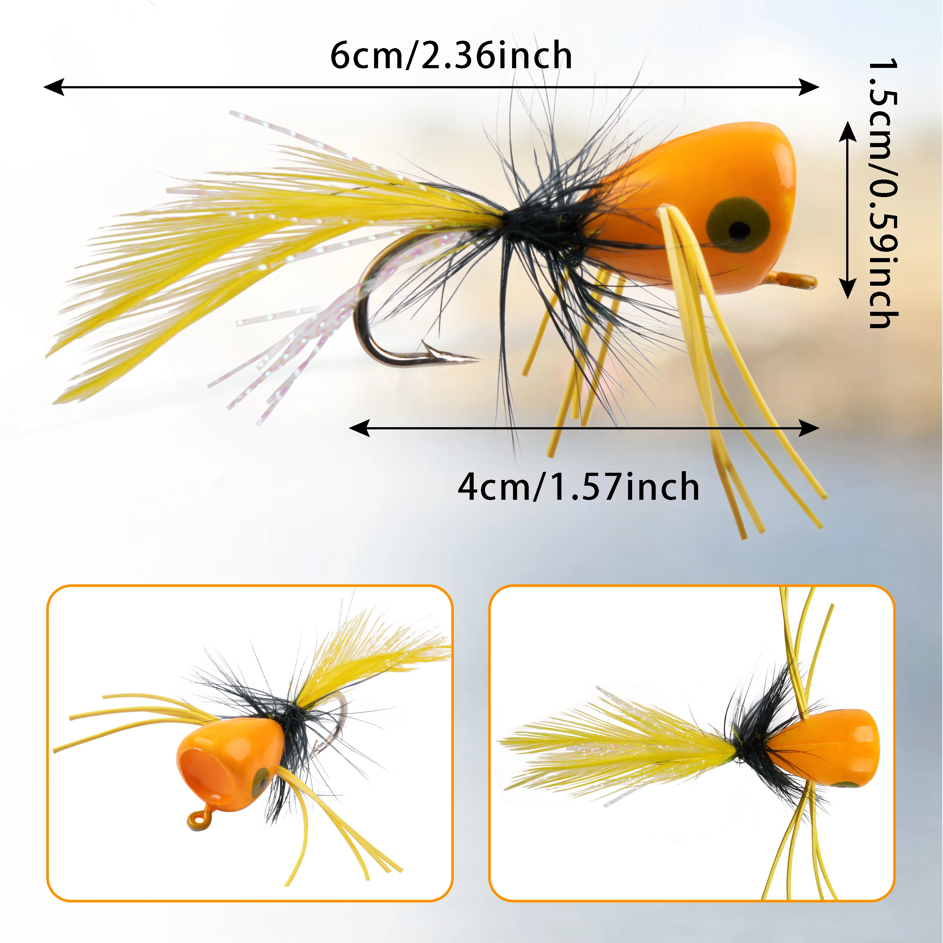 Poppers Espuma Flotantes Topwater para Lubina y Trucha - imagen 5