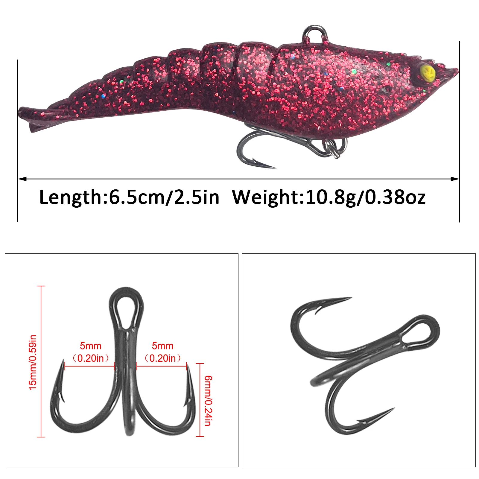 FREE FISHER Señuelos blandos lubina con cabeza Jig para arrastre - imagen 2