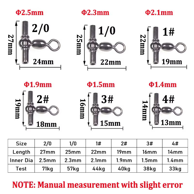 Conector Swivel 3 vías acero inoxidable pesca alta resistencia