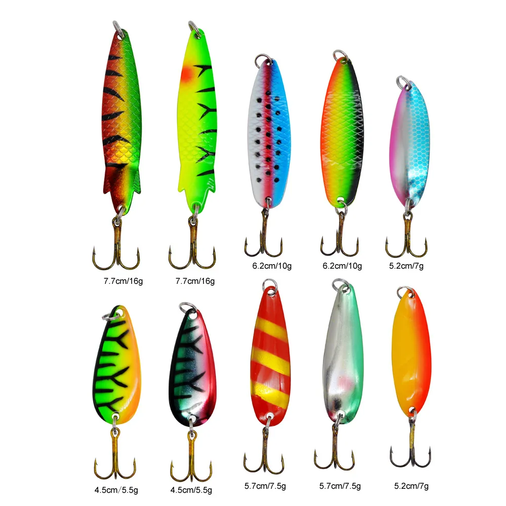 Cucharillas Giratorias para Pesca con Lentejuelas