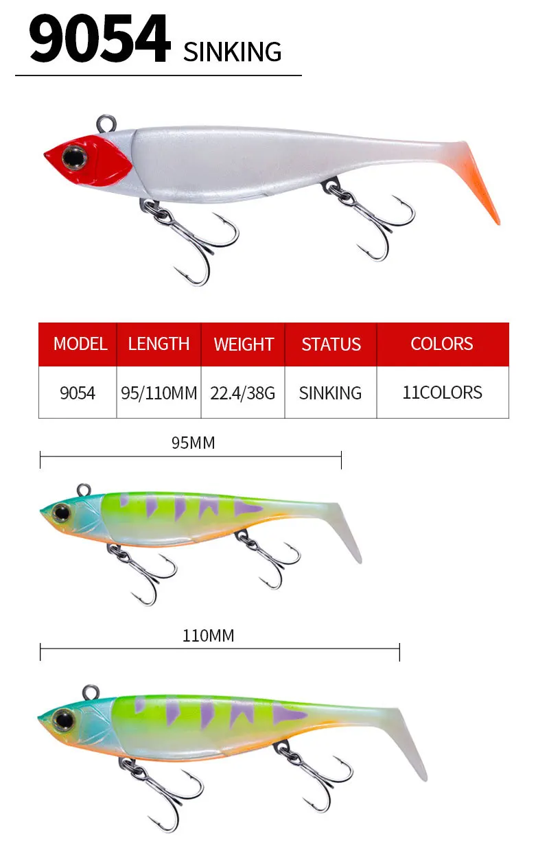 Detalle del señuelo de 110mm para pesca