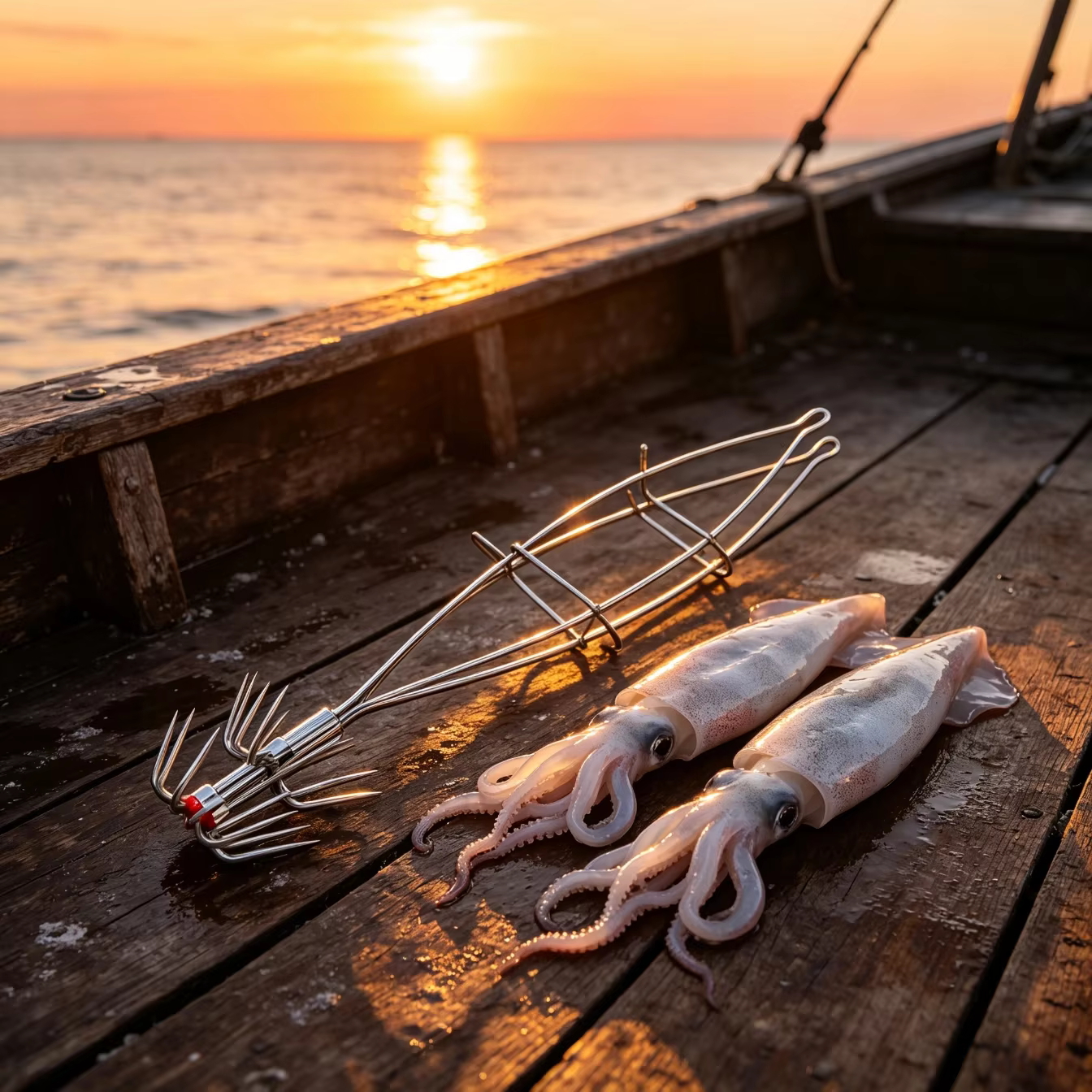 Anzuelo para Calamar de Acero Reforzado para Pesca Marina - imagen 2