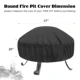 Cubierta impermeable hoguera redonda resistente al viento, polvo y UV - imagen 2