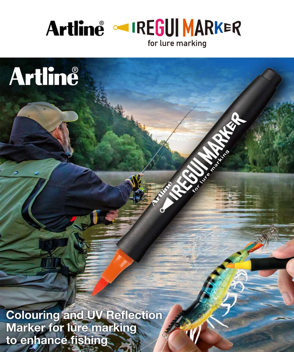 Rotulador reflectante UV para señalar señuelos de pesca