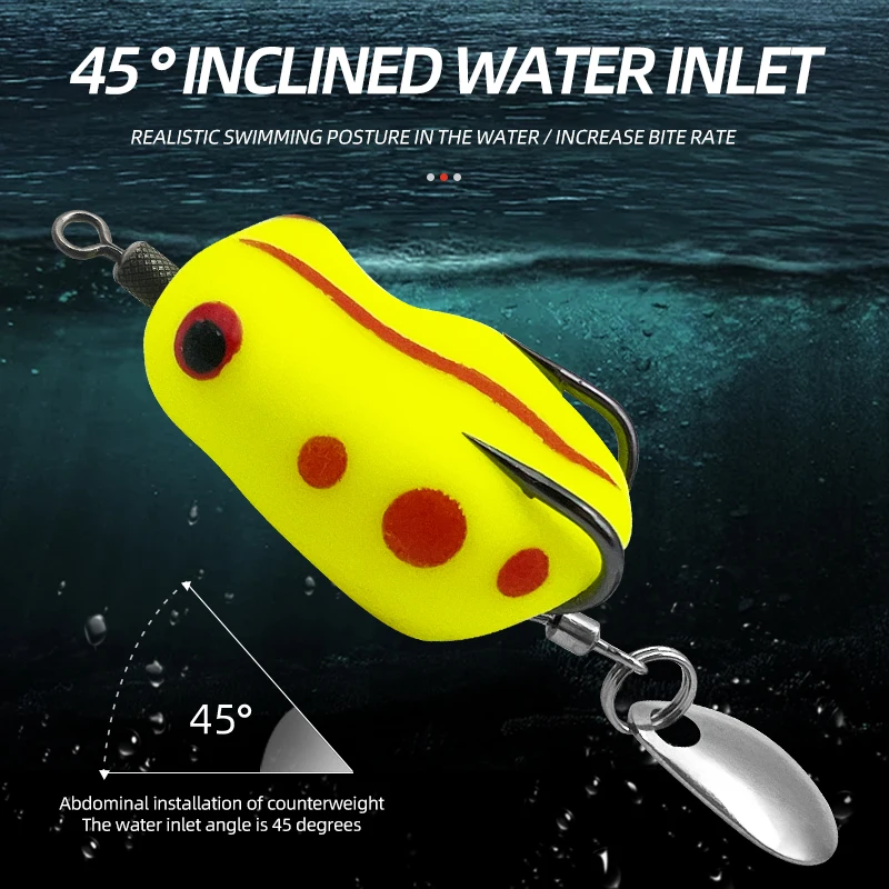 ShareShark Señuelo Rana de Superficie con lentejuela – Doble anzuelo - imagen 5