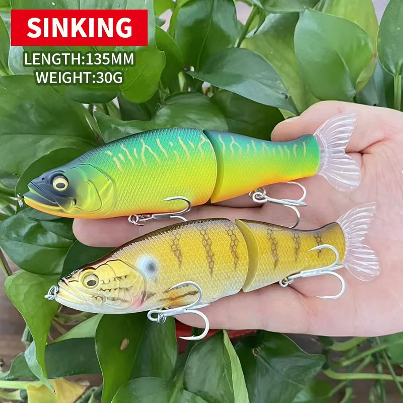 Swimbait multiarticulado 135mm – Señuelo duro para lucio y mar - imagen 4