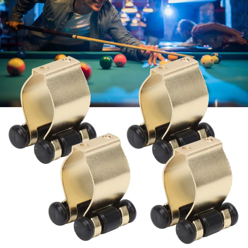Soporte para taco de billar dorado compacto portátil, pinza fija - imagen 5