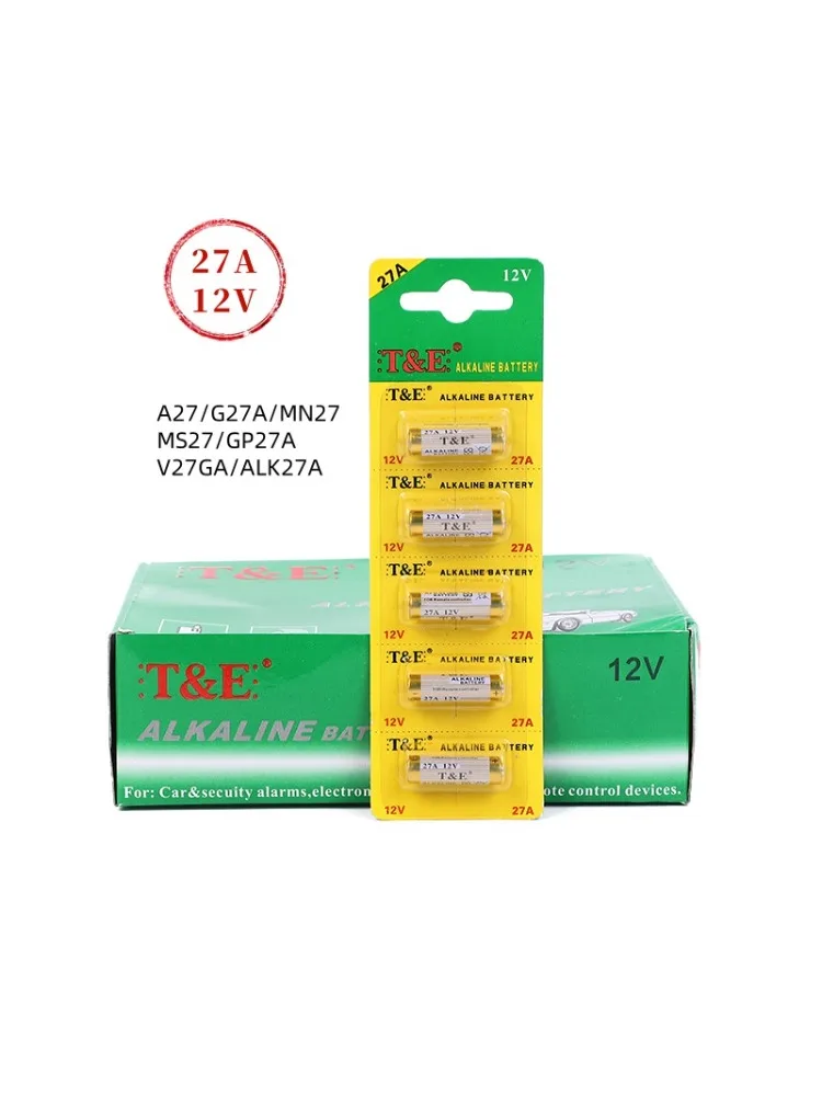Pilas alcalinas 27A 12V marca koonenda en su embalaje