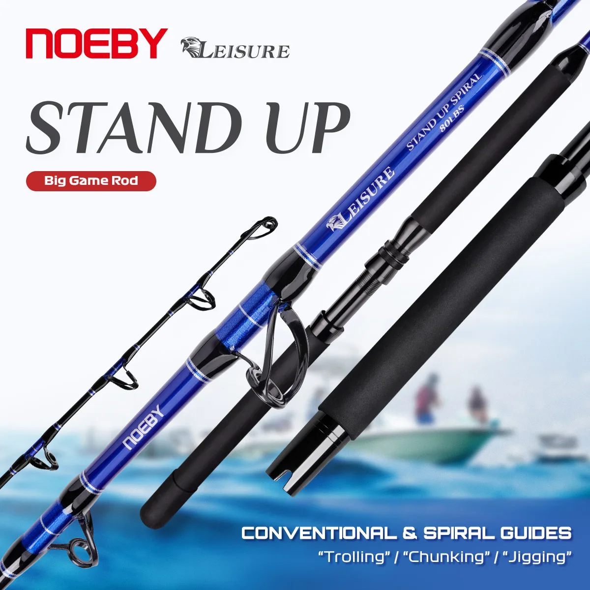 Caña de Curricán Noeby Big Game – Guías espirales