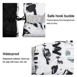 Guantes infantiles impermeables y cortaviento para esquí y snowboard