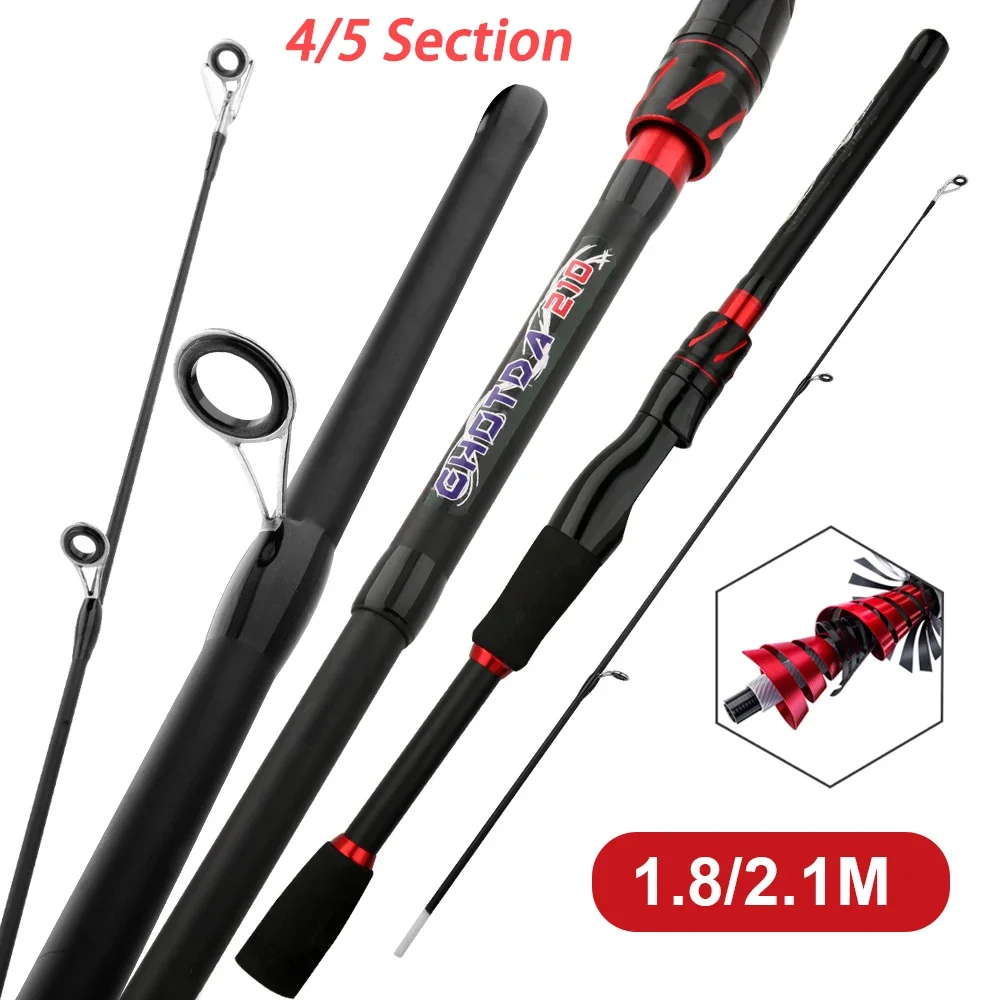 Caña de pescar Baitcasting GHOTDA de viaje