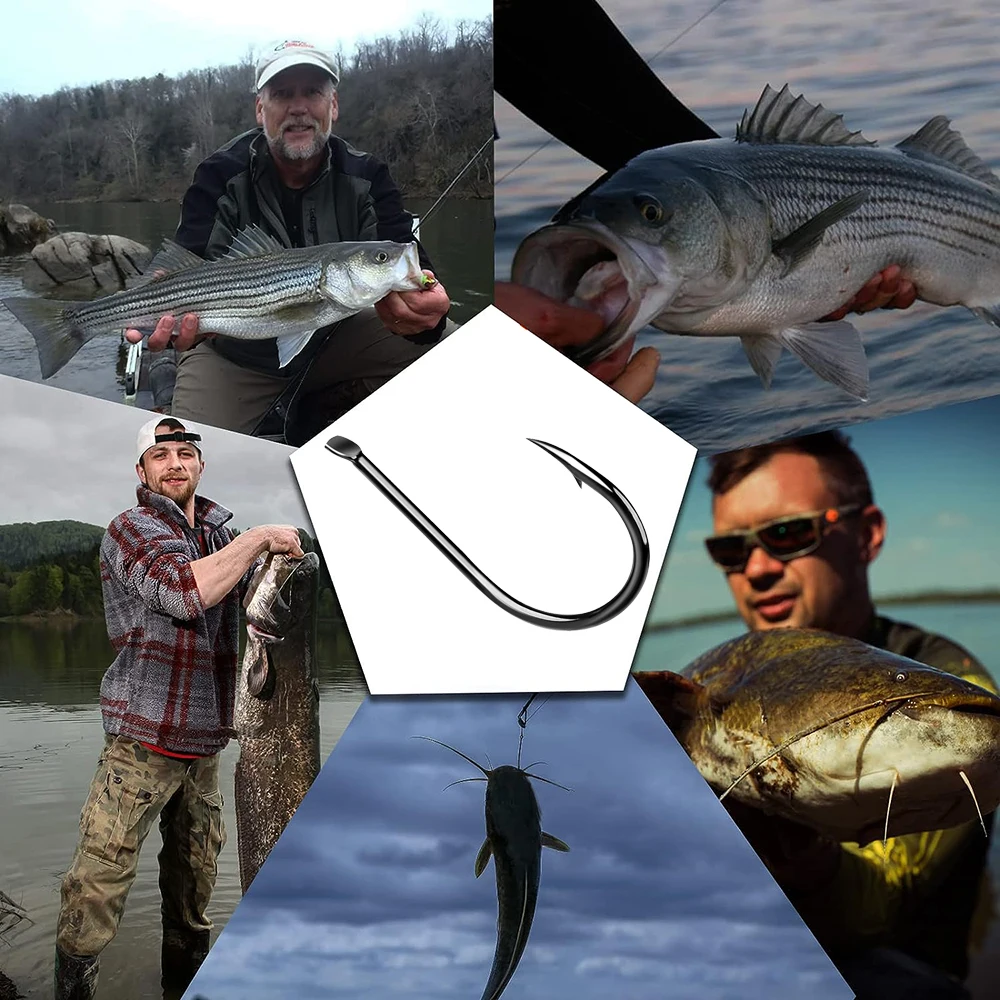 Anzuelos con púas de acero carbono altos planos para carpa jigging - imagen 3