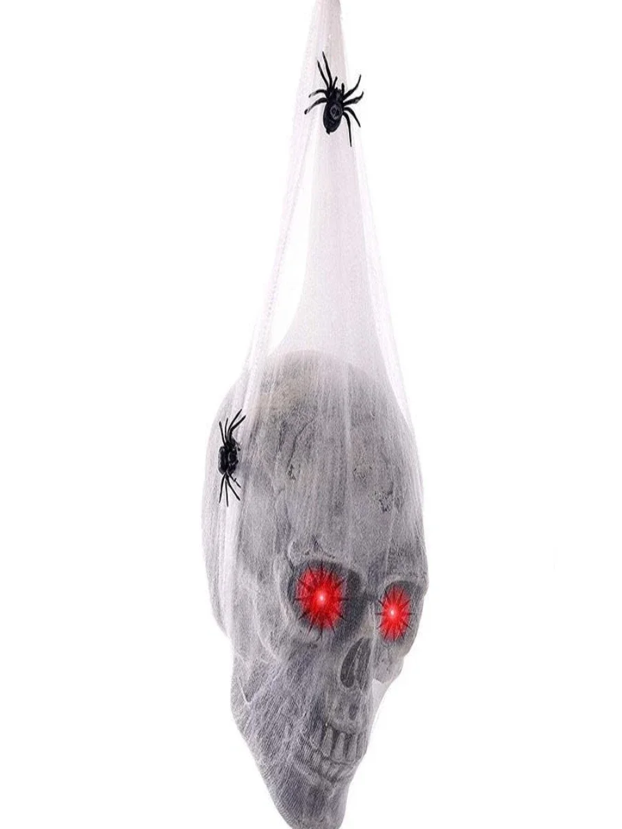 Control de sonido araña con cráneo – Decoración Halloween brillante para casa - imagen 4