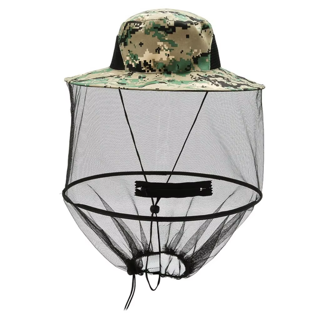 Sombrero de pesca plegable anti mosquito con protección solar - imagen 2