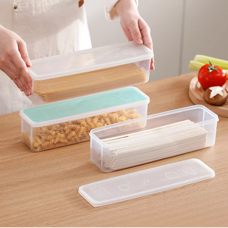 Caja de almacenamiento con cubierta para espaguetis y cereales - imagen 2