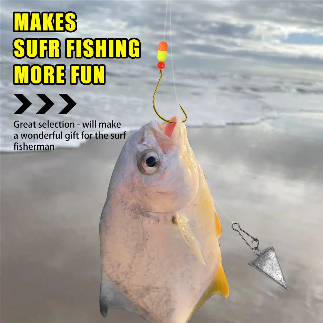 Pompano Anzuelo Circular Flotante de Espuma – Surfcasting Agua Salada - imagen 4