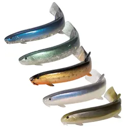 Señuelo blando Swimbait Anguila Loach 10 cm ojos 3D para lubina