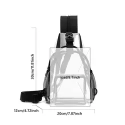 Bolso cruzado de pecho multicolor PVC transparente – doble uso