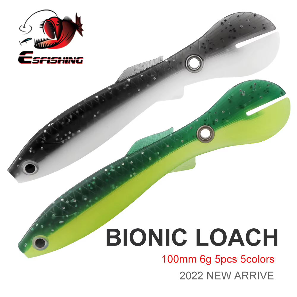 ESFISHING Icsa - Cebo blando de silicona para Texas con Loach biónico - imagen 3