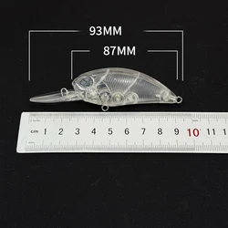Crankbait flotante sin pintar para vinilo Wobbler buceo profundo 87mm 14g