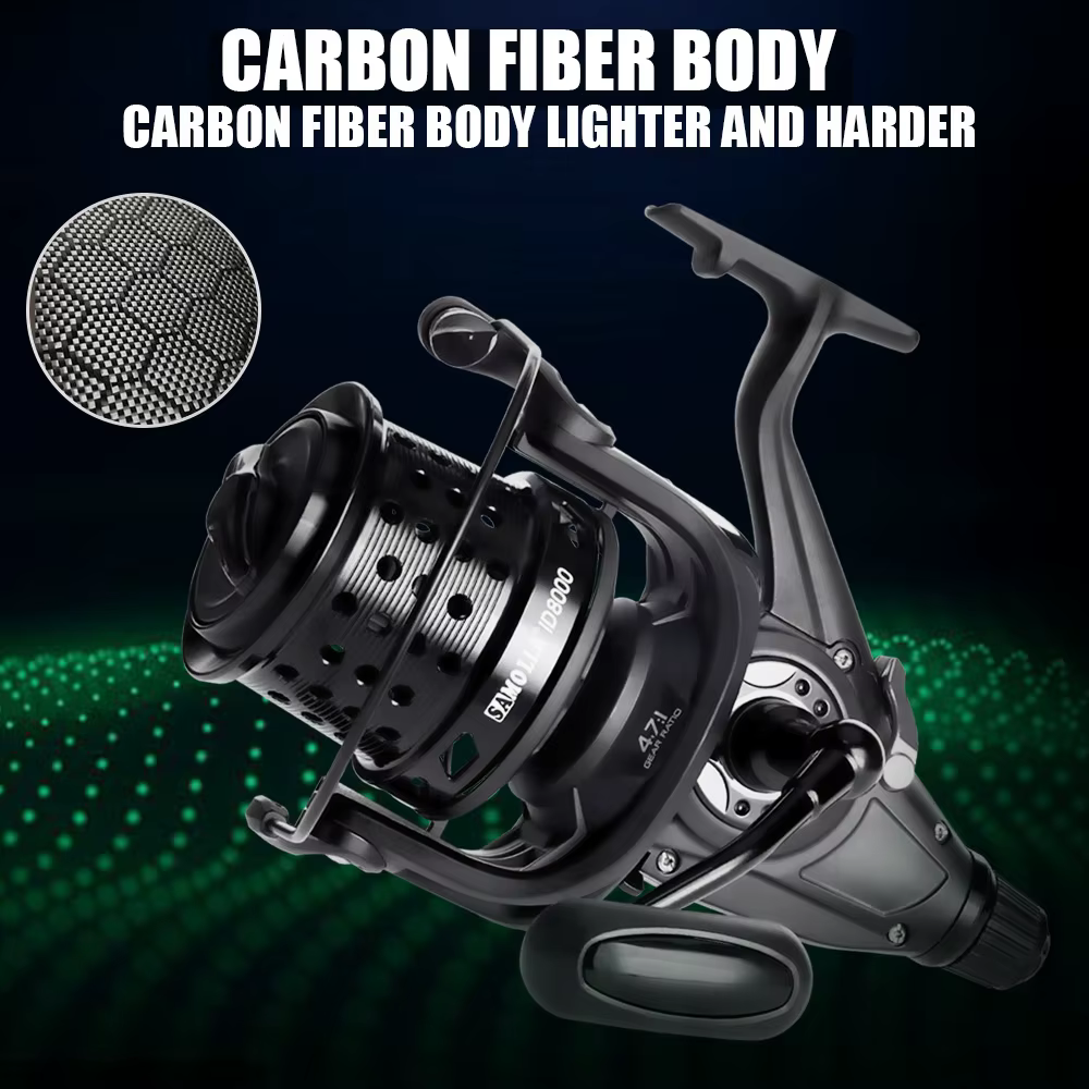 Carrete carbono para carpa 10+1BB 4.7:1 arrastre doble - imagen 2