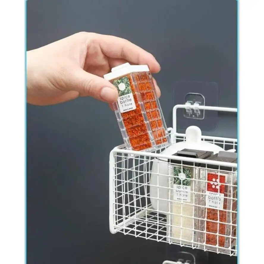Estante de pared multifuncional sin clavos: organizador baño y cocina - imagen 5