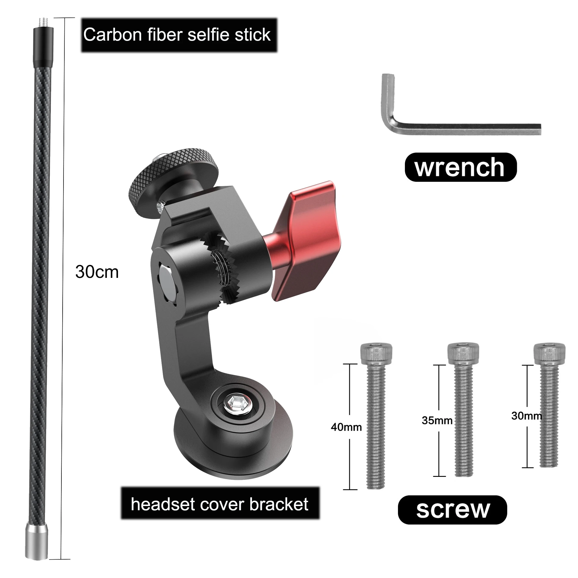 Soporte cámara de acción para vástago de bicicleta, aluminio - imagen 3