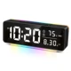 Reloj despertador LED enchufable con luz ambiental y temp/fecha - imagen 2