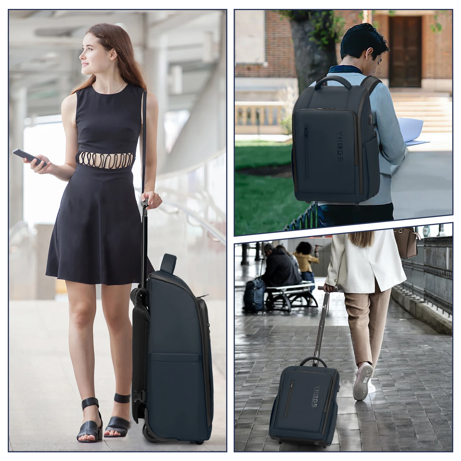 Mochila de cabina con ruedas impermeable para portátil - imagen 4