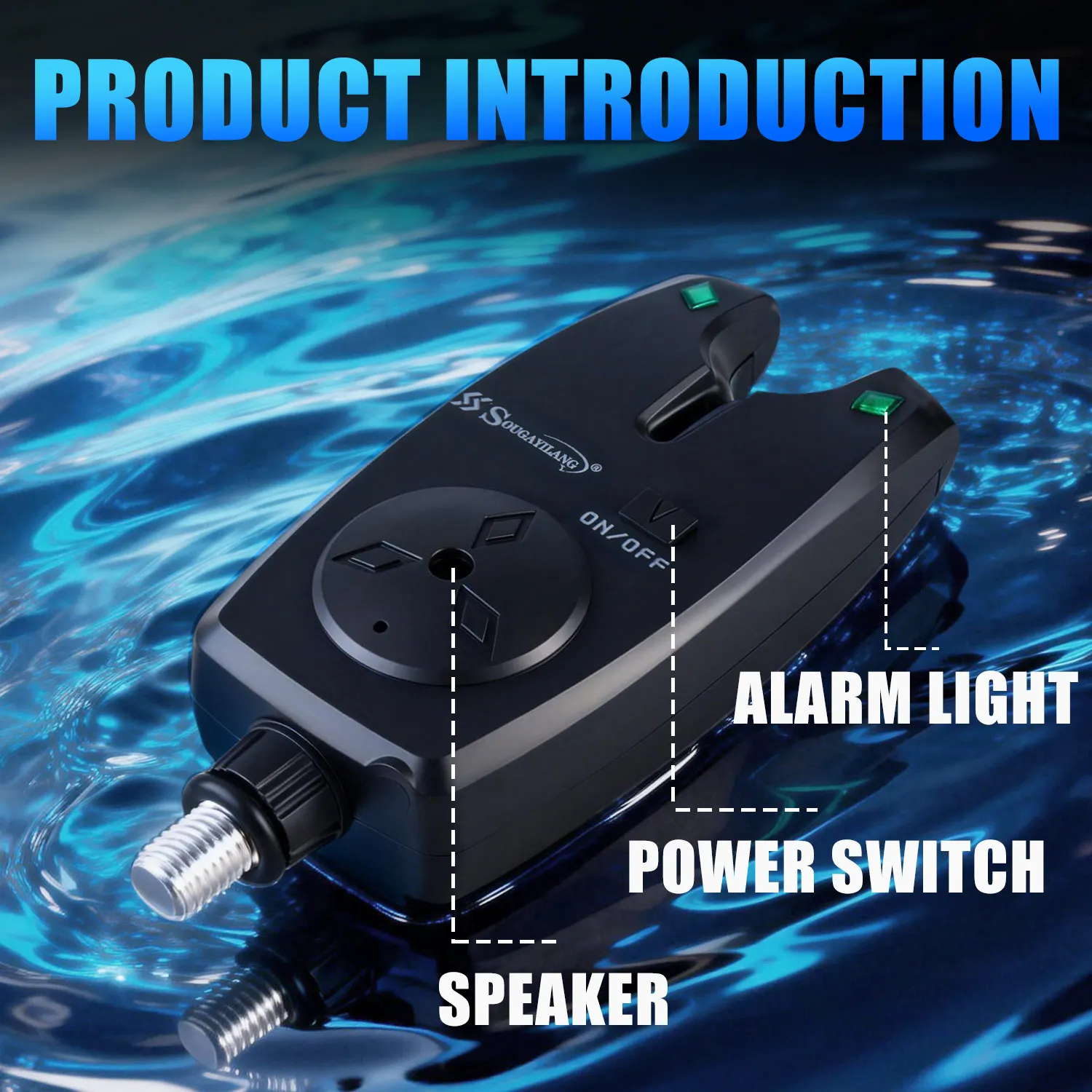 Alarma de pesca Sougayilang con sensor inteligente, luz y sonido - imagen 2