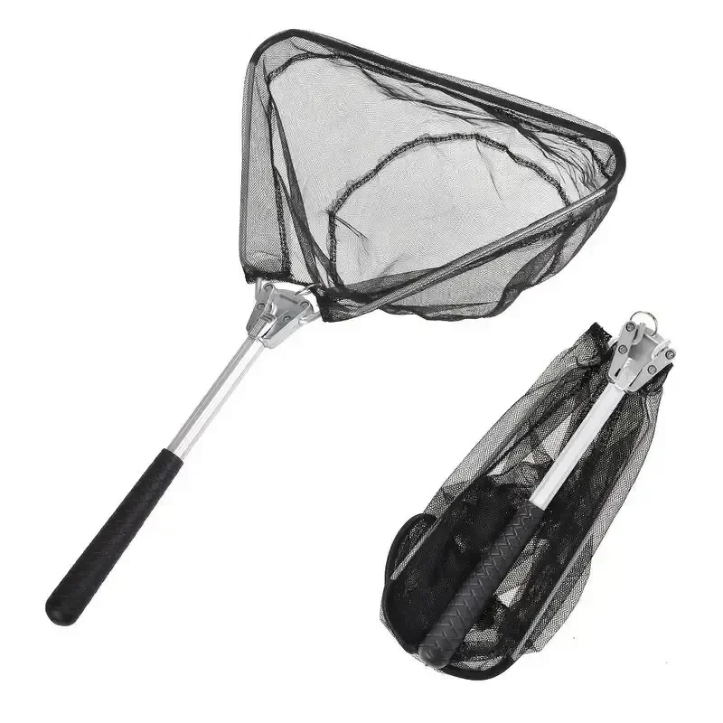 Red de pesca plegable para kayak, lubina y trucha