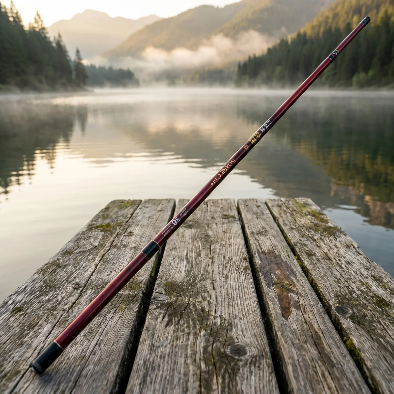 Pesca desde la orilla con caña telescópica