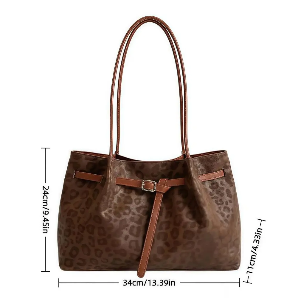 Bolso de hombro color sólido en estilo retro
