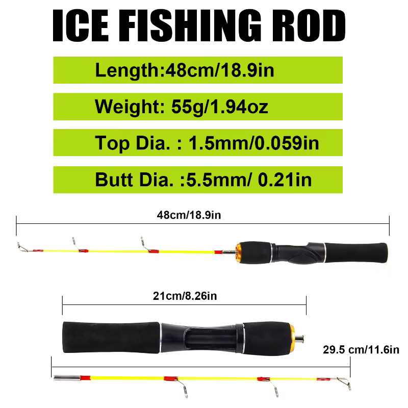 Caña de hielo ultraligera Sougayilang para pesca invernal - imagen 2