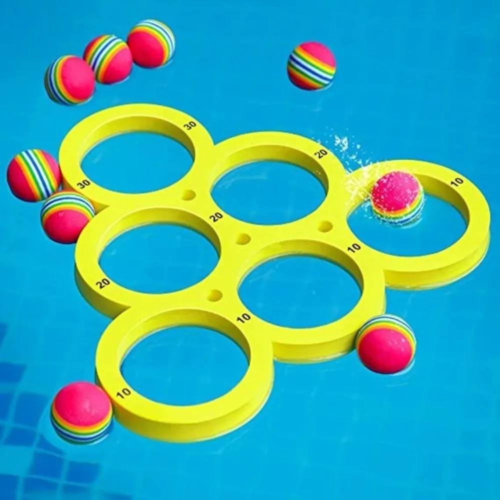 Juego de lanzamiento de aros EVA flotantes con bolas de tacto suave - imagen 3