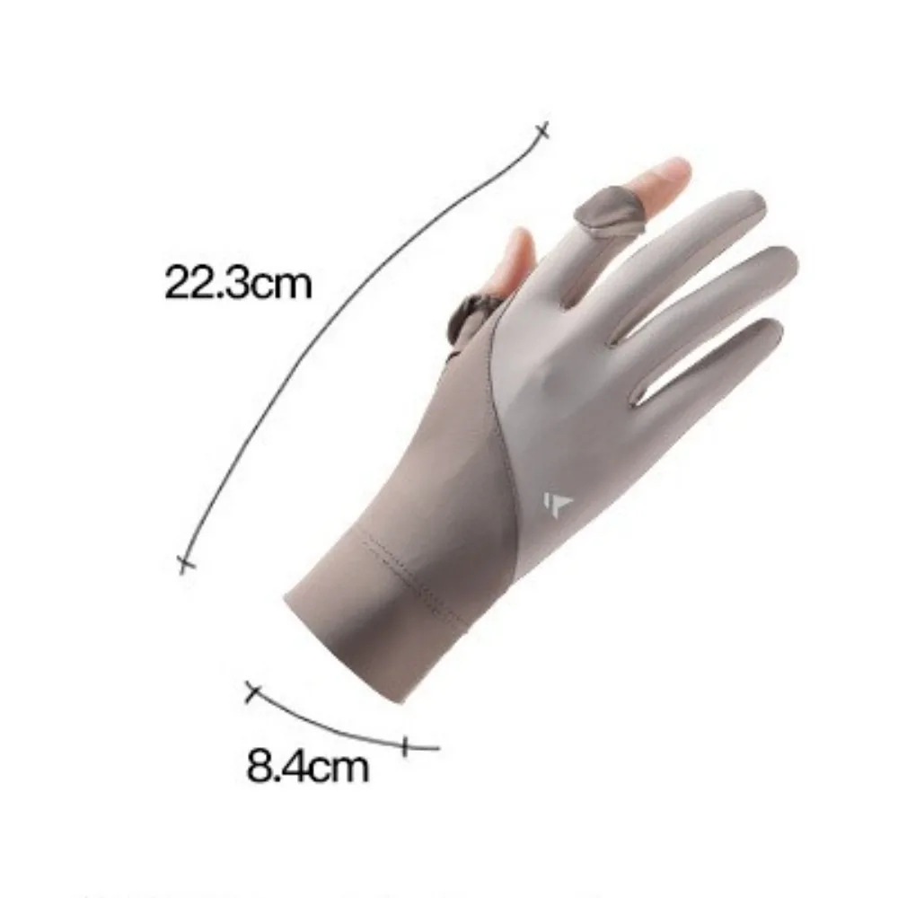 Guantes de seda de hielo con pantalla táctil para conducción