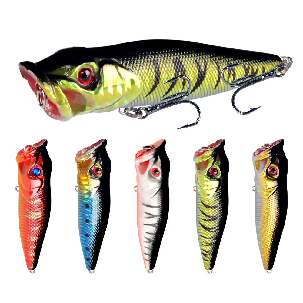 Topwater Poper Señuelo Superficie con Ojos 3D - imagen 2