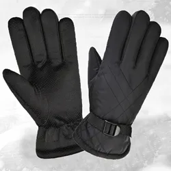 Guantes térmicos de invierno a prueba de viento con felpa cálida